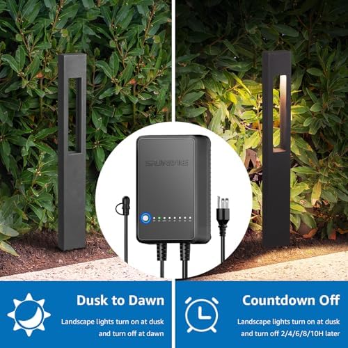SUNVIE All-In-One LED Low Voltage Landscape Lighting Kit 12 Pack Low Voltage Pathway Lights with 60W Transformer ETL Listed 100FT Wire for Path Garden, Waterproof Pathway Lights Wired, 3000K, Aluminum - Image 3