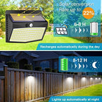 Peasur 10 Pack Solar Motion Sensor Lights Outdoor Waterproof with 3 Modes - Image 2