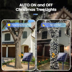 Solar Christmas Lights Outdoor, 6 Pack 270FT Solar String Lights Cool White - Image 4