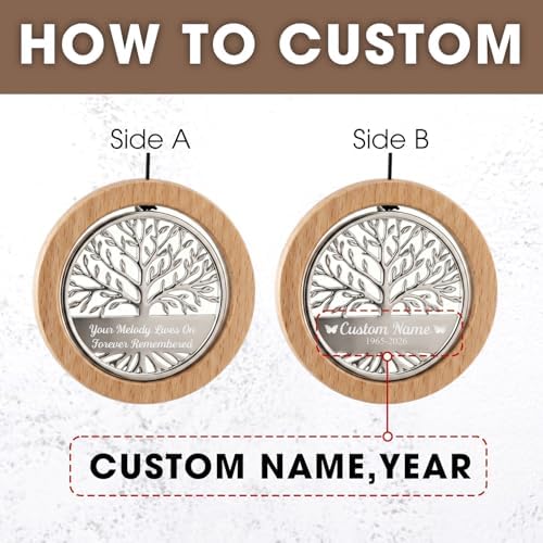 Personalized Memorial Wind Chimes Tree of Life Remembrance Gift - Image 2