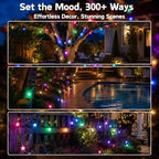 Solar Star String Lights, 33FT 66 LED RGB APP - Image 6