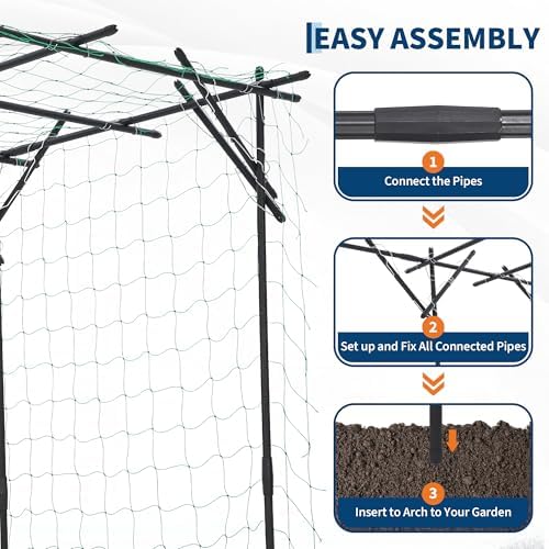 Grape and Cucumber Trellis,Outdoor Garden Arch Trellis for Climbing Plants,Large Grape Vine Trellis Pergola for Peas,Flowers and Melons,78" Hx78 Lx78 W,Nice for Yard and Patio - Image 3