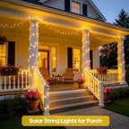 JMEXSUSS 600 LED Solar Christmas Lights, 206.7ft Warm White String Lights - Image 2