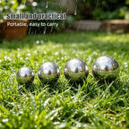 TOYANDONA 4 Pack Stainless Steel Garden Gazing Globes Mirror Ball Ornament - Image 3
