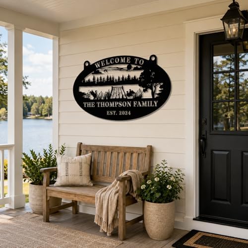 Personalized Lake Dock Metal Sign Custom Outdoor Family Lake Lot Sign for Dock Boathouse Cabin Cottage Lakeside Wall Decor Gift for Lake House Owners - Image 3