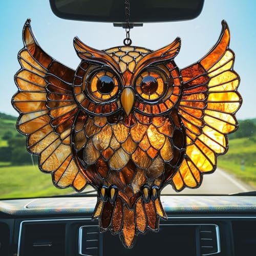 Owl Tiffany Style Acrylic Suncatcher - Image 5