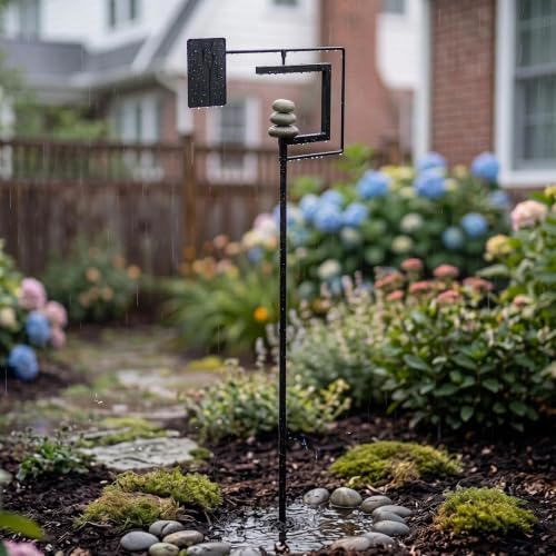 Decoroca Zen Metal Wind Spinner - Modern Kinetic Yard Sculpture Decor - Image 6