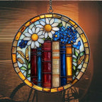 Daisy and Books Acrylic Suncatcher - Image 7