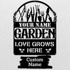 MeMate Personalized Metal Garden Signs Outdoor Decor, Custom Plaque for Women Mom Grandma, Rustic Decorations for She Shed, Potting Shed (01) - Image 2