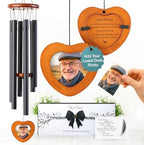 32 inch Black DIY Photo Insert Memorial Wind Chimes for Loss of Loved One by CaptainD%C3%A9cor
