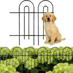 32in(H)×50ft(L) Black Decorative Garden Border Fence Total 35 Panels No Dig Metal Folding Fence Garden Edging Border Fence for Animal Barrier Fencing Flower Bed Yard Patio by MTBGarden
