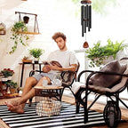 Large 6 Tune Tubes Aluminium Wind Chimes for Outside 37" Wooden Sympathy Windchimes Memorial for Outdoor Garden Patio Decoration with Wind Catcher A Unique Gift for Grandma - Image 3