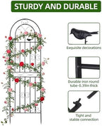 Amoskey Durable Garden Trellis for Climbing Plants - Outdoor Trellis Supports for Lush Greenery - Ideal for Vines, Flowers, and Vegetables, Easy Installation & Space-Saving Design (71"H*20"W -2 pack) - Image 7