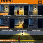 FILIYANO Motion Sensor Outdoor Wall Lights, Oil Rubbed Bronze, 2 Pack - Image 4