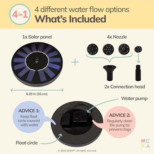 MEKA Solar Fountain for Water Play, Water Table Pump, Outdoor Water Sprinkler for Tuff Tray - Image 2
