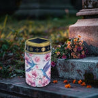 Poceacles Solar Lights Outdoor Waterproof Cemetery Solar Outdoor Candle Grave Solar Decoration Solar Votive Candles Blessed Candles for Loss of Loves One, Hummingbird Flower Blue, Pack of 4 - Image 3
