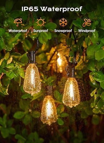 Minetom 55FT Outdoor String Lights with Remote, ST38 Patio Lights Dimmable - Image 3