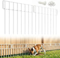 30Ft(L) X 13Inch(H) Animal Barrier Fence - 21 Pack White Garden Fence Panels Metal Garden Fencing Edging Border No Dig Fencing for Dog Rabbits Ground Stakes Defense Outdoor Patio Fence Extension by HIHADUUM