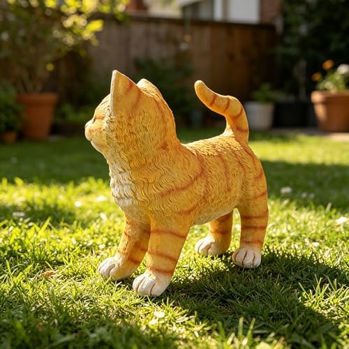 Teaeeno Real Bengal Cat Garden Statue - Resin Realistic Cat Sculpture, Pet Loss Memorial Stone, for Cat Lovers, Indoor/Outdoor Decor, Animal Figurine for Yard Ornaments - Image 4