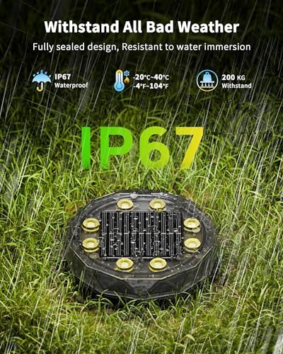 Color Changing Solar Ground Lights with Remote 10 Pack Solar Pathway Lights - Image 6