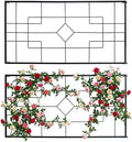 MyGift 3.9 ft Black Metal Wall Garden Trellis, Geometric Plant Support by MyGiftHome