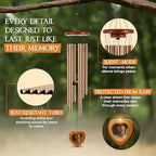 32 inch Golden DIY Photo Insert Memorial Wind Chimes for Loss of Loved One - Image 6