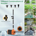 Antfraer 25W Solar Fountain Pump, Solar Water Pump 340GPH Flow Adjustable, Solar Pond Pump with 16.5Ft Cord & PVC Tubing for Pond Small Pond Garden Waterfall Backyard Hydroponics Water Features - Image 5