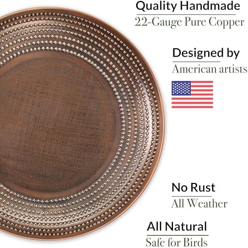 Good Directions Hanging Tranquility Bird Bath for Outside Backyard, Outdoor, Patio, Garden, Birdbath Gift for Bird Lovers Watchers, Small 13" Pure Copper Metal - Image 3