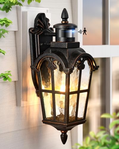 VIANIS Outdoor Motion Sensor Light, Oil Rubbed Bronze 16.4" H Aluminum by VIANISLIGHTING