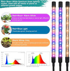 LED Grow Lights for Indoor Plants,4 Heads Red Blue White Full Spectrum Plant Light with 15-63" Adjustable Tripod Stand, Indoor Grow Lamp with Remote Control and Auto On/Off Timer Function - Image 2