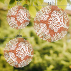 10 Inch Orange Coastal Coral Wind Spinner for Yard and Garden, Summer Nautical Sea Beach Ocean Hanging Ornaments Outdoor 3D Kinetic Wind Sculpture Spinners Indoor Outdoor Patio Décor Ornaments Gift - Image 3