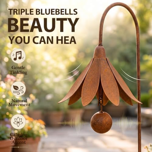 24 Inch Triple Bluebells Garden Stake - Image 3