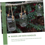 Healeved 30pcs Hemp Rope Jar Handles Wide Mouth Mason Jars Hangers for DIY Projects Wire Handles Burlap Rope - Image 3