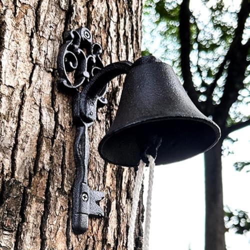 Dinner Bell Outdoor - Cast Iron Vintage Hand Crank | Wall Mounted Decorati - Image 3