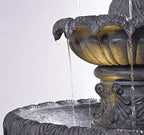Kenroy Home Ibiza Outdoor Floor Fountain with Gray Finish, Classic Style, 45" Height, 25.5" Width, 25.5" Depth - Image 2