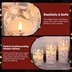 Eywamage Bear Christmas Glass Flameless Pillar Candles with Remote Set of 3 - Image 2