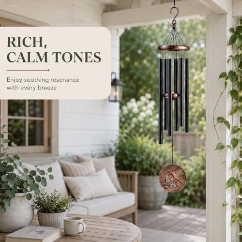 Hummingbird Wind Chimes for Outside Deep Tone, Gift for Women Mom - Image 2