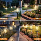 Solar Pathway Lights Outdoor Waterproof – 8 Pack Bright Solar Powered Garden Lights with Auto On/Off, IP65 LED Landscape Lighting for Walkway Patio Lawn Yard Decor - Image 6