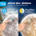 TIALLY Floating Pool Lights - Solar Light Up Moon Balls, Warm/Cool (2-Pack) - Image 4
