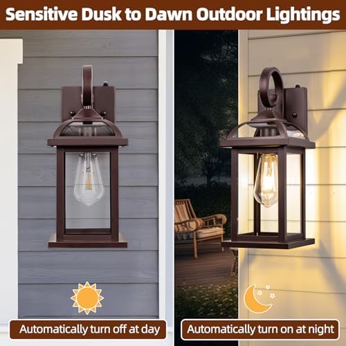 Dusk to Dawn Outdoor Lighting Oil Rubbed Bronze IP65 Waterproof - Image 2
