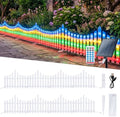Hopolon 8 Pack Multicolor Picket Fence Lights, 11.1in (H) X 9.1ft (L) by Hopolon