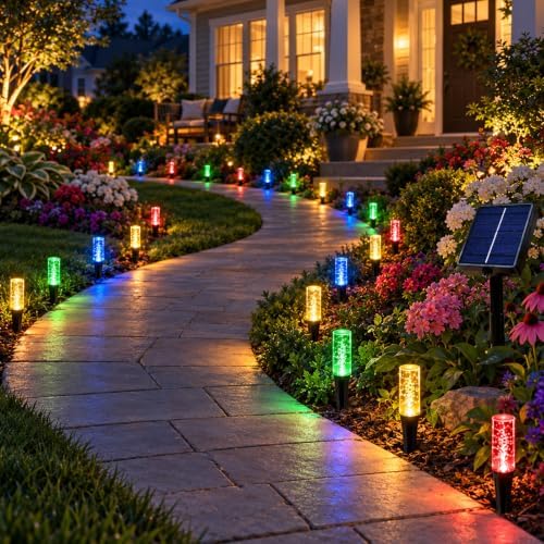 Solar Bubble Pathway Lights, 8 Modes Crystal Lights for Yard Walkway，C：30pc by Unknown