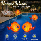 Floating Pool Lights Solar Powered, 16'' Inflatable Waterproof Clownfish Solar Pool Lights that Float, Auto On/Off LED Floating Lights for Pool Garden Backyard Outdoor Decoration - (4 Piece) - Image 3