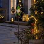 Solar Lamp Ironware Watering Can Christmas Outdoor Lawns Garden Light Decor - Image 5
