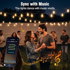 Outdoor String Lights 100FT, APP & Remote Control Dimmable Patio Lights, Plug in LED String Lights with Timer, Waterproof Backyard Pergola Garden Party Decor - Image 4