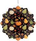 12 Inch Fall Thanksgiving Wind Spinner for Yard and Garden,Pumpkins Red Berries Maple Leaves Black Hanging Ornaments Outdoor 3D Kinetic Wind Sculpture Spinners Indoor Outdoor Patio Décor Gift by Unknown