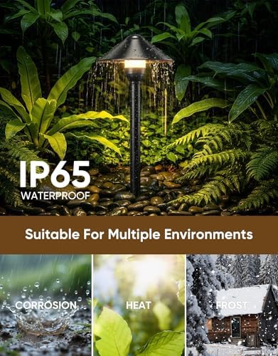 Low Voltage Pathway Lights with G4 3W 3000K Bulbs 6-Pack, Black Aluminum - Image 4