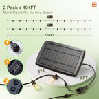 addlon 204FT(96*2) Solar String Lights Outdoor,Waterproof Dimmable 60+4 LED - Image 5