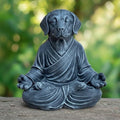 OLOMA Yoga Dog Sculpture Solid Concrete Stone Statue Weather Resistant Heavy Outdoor Indoor Garden Patio Decorative Accent for Tranquil Spaces by OLOMA