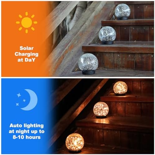 Solar Globe Lights Outdoor Waterproof-Solar Balls-Solar Garden Lights Orbs - Image 6